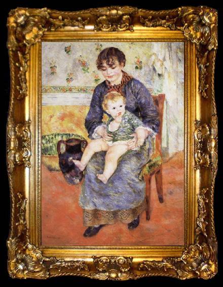 framed  Pierre Renoir Mother and Child, ta009-2